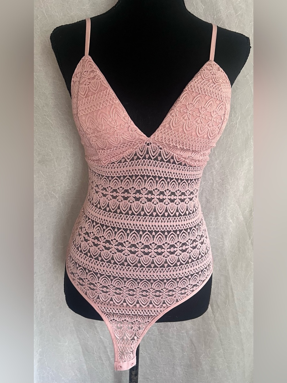 Bozzolo Pink Lace Bodysuit